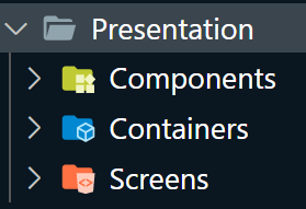 Folder tree for presentation